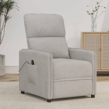  világosszürke mikroszálas szövet elektromos dönthető fotel bútor