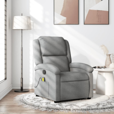világosszürke szövet dönthető masszázsfotel masszázsfotel