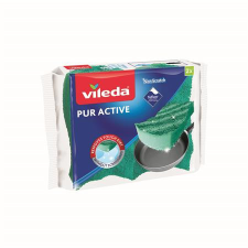 VILEDA Mosogatószivacs, 2 db, VILEDA "Pur Active" tisztító- és takarítószer, higiénia