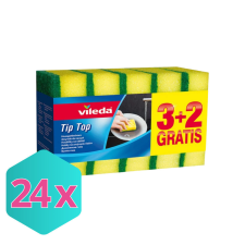  Vileda mosogatószivacs Tip-Top 3+2db/csg KARTON - 24 db takarító és háztartási eszköz