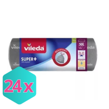 Vileda Vileda Super+ zárószalagos szemeteszsák 50Liter, 10db KARTON - 24x10 db tisztító- és takarítószer, higiénia