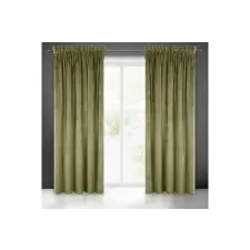  Villa bársony sötétítő függöny Olívazöld 140x270 cm lakástextília