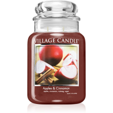 Village Candle Apples & Cinnamon illatgyertya (Glass Lid) 602 g gyertya