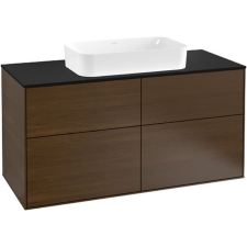 Villeroy & Boch Finion szekrény 120x50.1x60.3 cm Függesztett, mosdó alatti fekete F26200GN fürdőszoba bútor