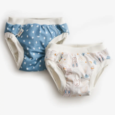 Vimse leszoktató pelenka - Blue Dots / White teddy (2 db) mosható pelenka