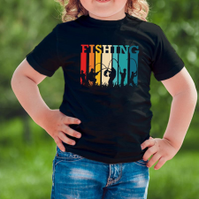 Vintage mintás pecás gyerek póló - Fishing gyerek póló