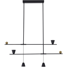 Viokef Donatella fekete-arany LED függesztett lámpa (VIO-4280400) LED 1 izzós IP20 világítás