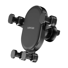 Vipfan H01 szellőzőrácsra szerelhető gravitációs autós tartó fekete (H01) mobiltelefon kellék