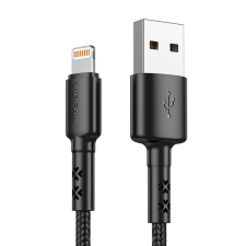 Vipfan USB és Lightning kábel Vipfan X02, 3A, 1.8m (fekete) kábel és adapter