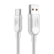 Vipfan USB-USB-C kábel Vipfan X04, 5A, 1.2m (fehér) kábel és adapter