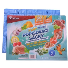 VIPOR HDPE fagyasztótasak 25 × 35 cm, 50 db, kék papírárú, csomagoló és tárolóeszköz