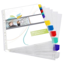 VIQUEL Genotherm, lefűzhető, jelölőfüles, A4, 90 mikron, víztiszta, 12 részes, VIQUEL lefűző