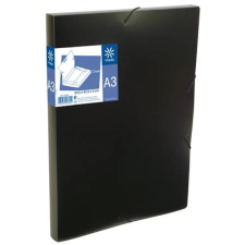 VIQUEL Gumis mappa 30mm PP A3 Coolbox fekete mappa