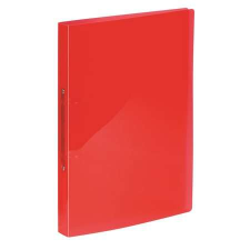VIQUEL Gyűrűs könyv, 2 gyűrű, 25 mm, A4, PP, VIQUEL &quot;Propyglass&quot;, piros gyűrűskönyv