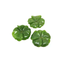  Virág faragott átfúrt Jáde nefrit 4cm medál
