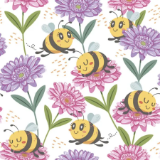 Virág Happy Bees szalvéta 20 db-os 33x33 cm party kellék