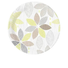 Virág Lomb Foliage papírtányér 8 db-os 23 cm party kellék