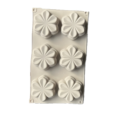  Virág mintás szilikon mousse forma-6 részes sütés és főzés