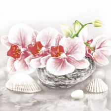 Virág Orchid on Stone szalvéta 20 db-os 33x33 cm party kellék