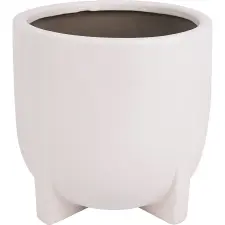 Virágcserép 15 cm x 15,5 cm fehér kerti dekoráció