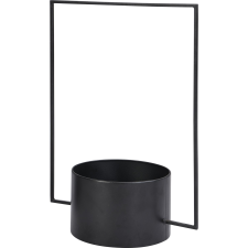 Virágcserép tartóval kerek fekete 49 cm x 20 cm x 34 cm kerti tárolás