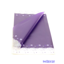  Virágmintás fólia íves kb 58x58 cm 20db/csomag - Sötét Lila dekorációs kellék
