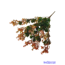  Virágos műzöld díszítő csokor 37cm 3109 - Narancs dekorációs kellék