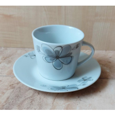  Virágos porcelán kávés csésze 20cl, alátéttel, 1db ajándéktárgy