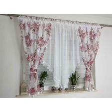 Virágos sötétítő függöny 400 x 150 cm (2 db) lakástextília