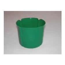  Virágtartó kaspó, szirom formájú, 15 cm, zöld műanyag (214) kerti dekoráció