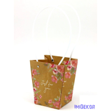  Virágtáska nagy trapéz - Rózsaszín dekorációs kellék