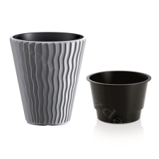  Virágváza alacsony, henger 30 x 33 cm DBSP300 SZÜRKE dekoráció