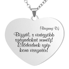Virágzóbb századokat! medál lánccal, választható több formában és színben nyaklánc