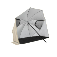 VirtuFit Prémium nagyméretű strand napernyő szélvédővel - 225cm - bézs kerti bútor