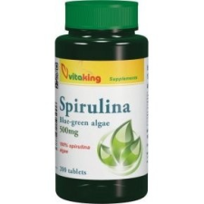VitaKing 100% Spirulina alga 500 mg tabletta, 200 db vitamin és táplálékkiegészítő