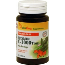 VitaKing C-vitamin 1000 mg, csipkebogyóval, nyújtott hatású, 60 vitamin és táplálékkiegészítő