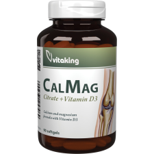 VitaKing CalMag D3-vitaminnal 90 lágyzselatin vitamin és táplálékkiegészítő