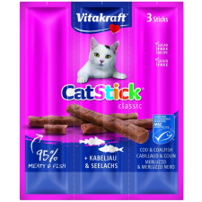 Vitakraft CAT STICK MINI TOKEHAL/FEKETE TOKEHAL 3 DB, 18 G, 2424003 jutalomfalat macskáknak