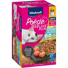 Vitakraft Poésie Delice Plus Macska Alutál multipack Csirke és Lazac 6x85g macskaeledel