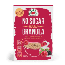 Vitalia granola hozzáadott cukor nélkül fehércsokis piros gyümölcs 300 g reform élelmiszer