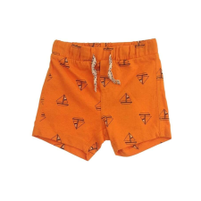  vitorláshajó-mintás narancssárga rövidnadrág gyerek nadrág