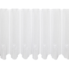  Vitrázsfüggöny V228 60 cm magas fehér virágos méteráru lakástextília