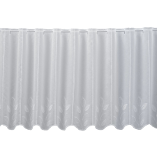  Vitrázsfüggöny V3051 60 cm magas fehér levélmintás méteráru lakástextília