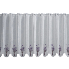  Vitrázsfüggöny V597 45 cm magas levendulamintás méteráru lakástextília