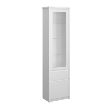  Vitrin 1D1W1S, fehér, ERODIN bútor