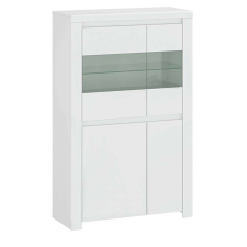  Vitrin 2D2W, fehér fényes, LINDY bútor