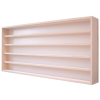 Vitrine42 Fali vitrin modell szekrény 5 polc 120x49x8,5 cm kisautó, kisautó, modellvasút gyűjtő plexi tolóajtóval