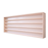 Vitrine42 Fali vitrin modell szekrény 5 polc 140x49x8,5 cm kisautó, modellvasút gyűjtő plexi tolóajtóval