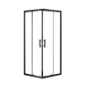  Viva AQUA Zuhanykabin SZÖGLETES FEKETE Profil - 6 mm víztiszta vízlepergető üveg - 90 x 90 x 190 cm