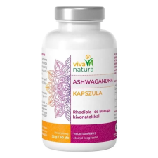 VIVA natura ashwagandha rhodiola és bacopa kivonatokkal vegetáriánus étrend-kiegészítő kapszula 60db vitamin és táplálékkiegészítő